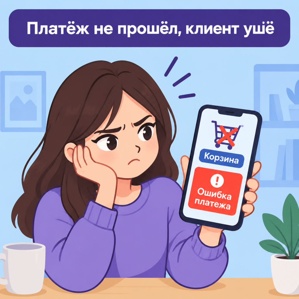 Проблема с платёжеспособностью магазина, созданного ИИ Клиент на смартфоне видит ошибку при попытке оплаты в интернет-магазине, созданном нейросетью